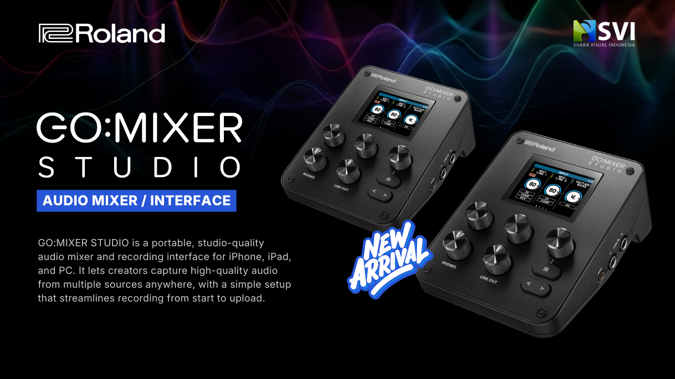 Roland GO:MIXER Studio Resmi Hadir di Indonesia, Solusi Audio Mixer dan Interface Praktis untuk Musisi Modern