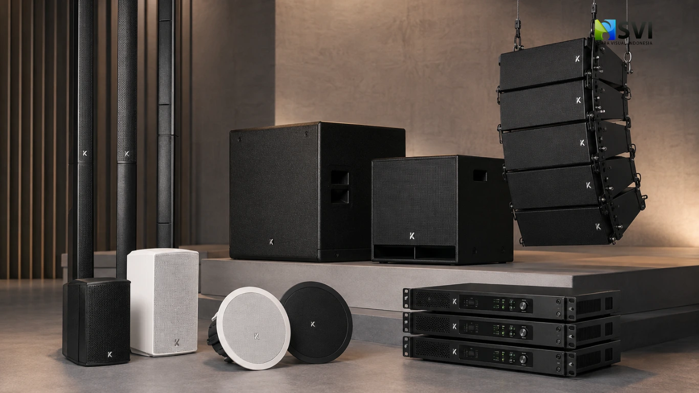 Rekomendasi Sistem Audio K-array Terbaik: Speaker, Subwoofer, Amplifier DSP, dan Line Array
