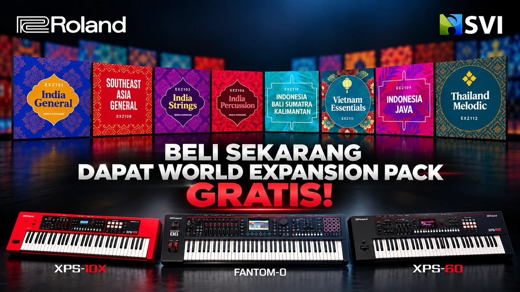 Promo Roland Keyboard 2026 Gratis World Expansion Pack di Dealer Resmi Seluruh Indonesia