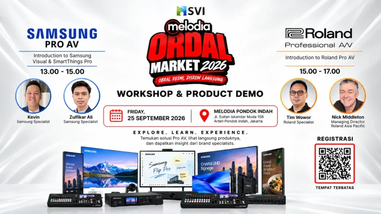 MELODIA ORDAL MARKET 2026 Hadirkan Workshop & Product Demo Samsung PRO AV dan Roland Professional AV