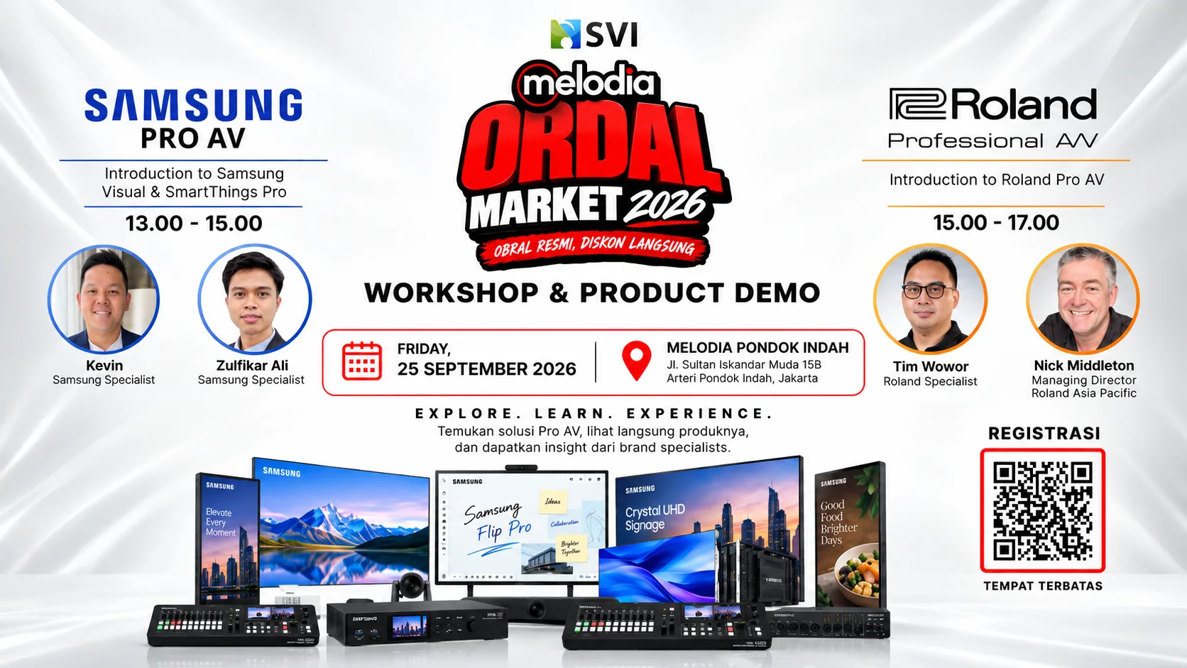 MELODIA ORDAL MARKET 2026 Hadirkan Workshop & Product Demo Samsung PRO AV dan Roland Professional AV